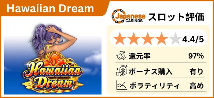 勝てるオンラインスロット -ハワイアンドリーム